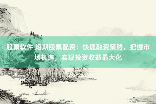 股票软件 短期股票配资：快速融资策略，把握市场机遇，实现投资收益最大化
