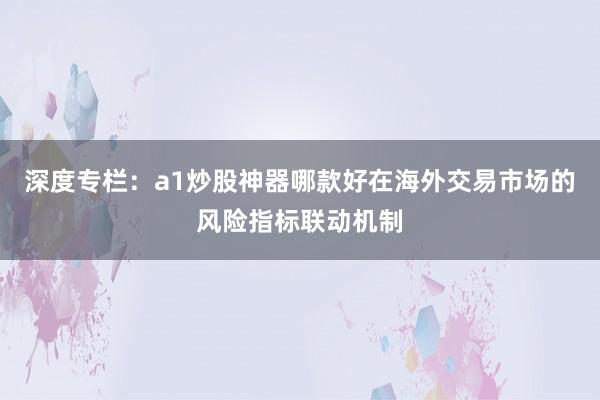 深度专栏：a1炒股神器哪款好在海外交易市场的风险指标联动机制