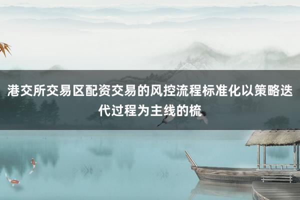 港交所交易区配资交易的风控流程标准化以策略迭代过程为主线的梳