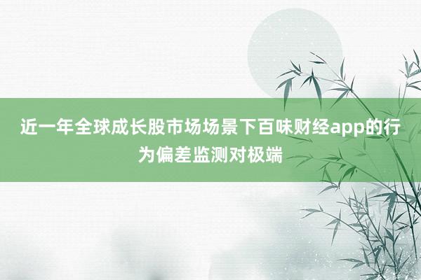 近一年全球成长股市场场景下百味财经app的行为偏差监测对极端